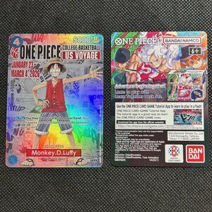 One Piece College Basketball US Voyage Promo Card Monkey D. Luffy